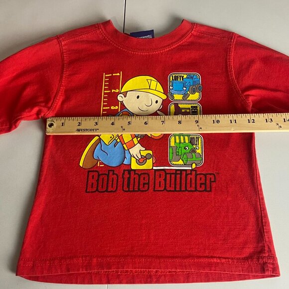 Vintage Bob The Builder Long Sleeve T-Shirt Youth Boys Size 3T 2006 Red Y2K - Picture 8 of 8